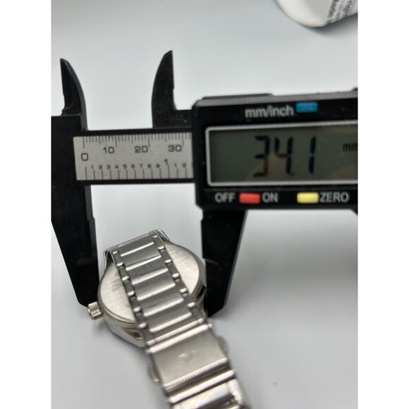 3/$30 Fastrack Watch Women Silver Tone Green Dial Stainless Steel 34MM - Picture 10 of 14